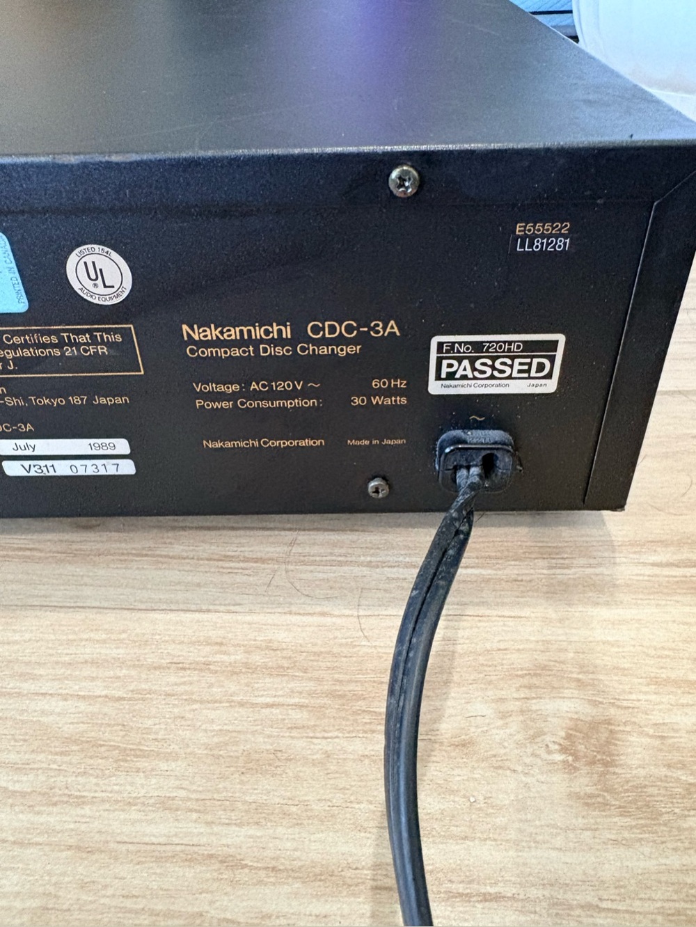Nakamichi Vintage CDC-3A Compact Disc Player Changer. Turns On For Parts - Picture 12 of 13